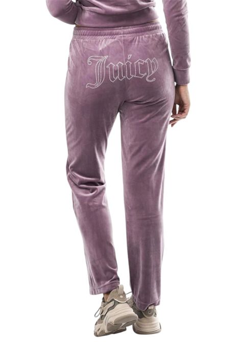 tina outline trackpantPantaloni in Velluto con Strass Logo Juicy Couture JUICY COUTURE | Pantaloni | VIJH70699PG4